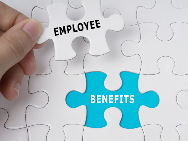 Employee Benefits puzzle pieces photo illustration