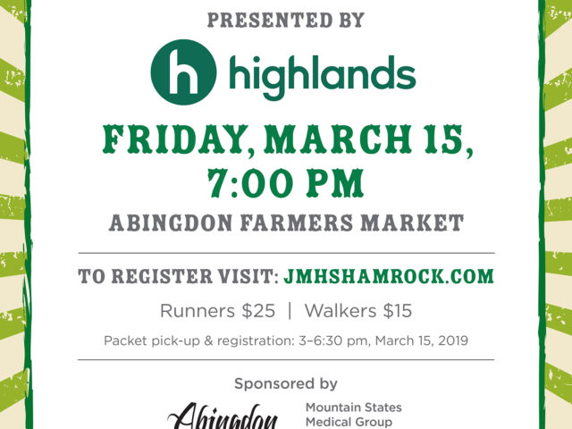 JMH Shamrock 4 Miler coming up March 15 in Abingdon; discount available to Ballad Health team members
