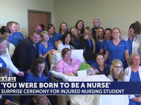 Injured nursing student gets graduation surprise: Check out this inspiring story!