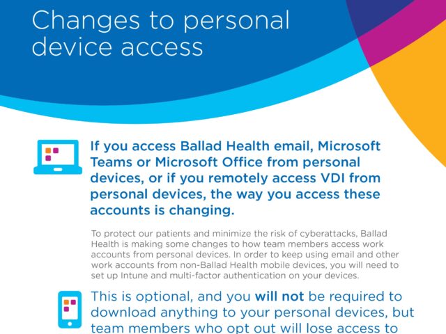 Urgent reminder: Take these steps if you use work accounts, email on non-Ballad device