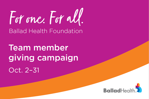 ‘For one. For all.’ Our Team Member Giving Campaign starts Oct. 2